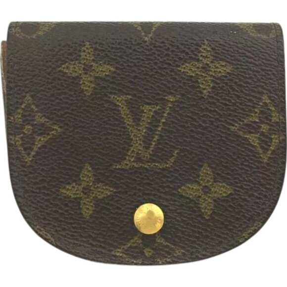 591125AP (G1) Louis Vuitton Wallet Coin Case Porte Monnaie Gousset Brown Monogra - Picture 1 of 10